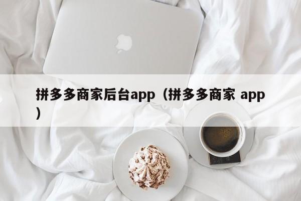 拼多多商家后台app（拼多多商家 app）